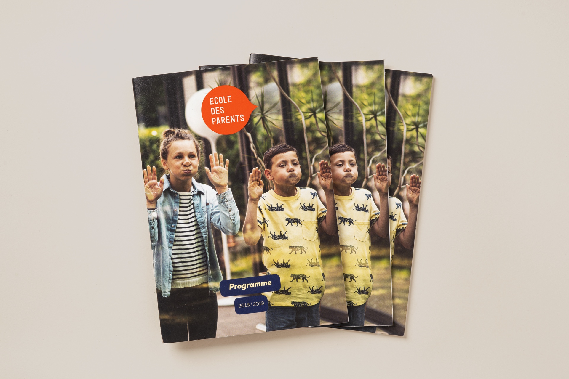 Couverture du programme 2018-2019 pour l'école des parents