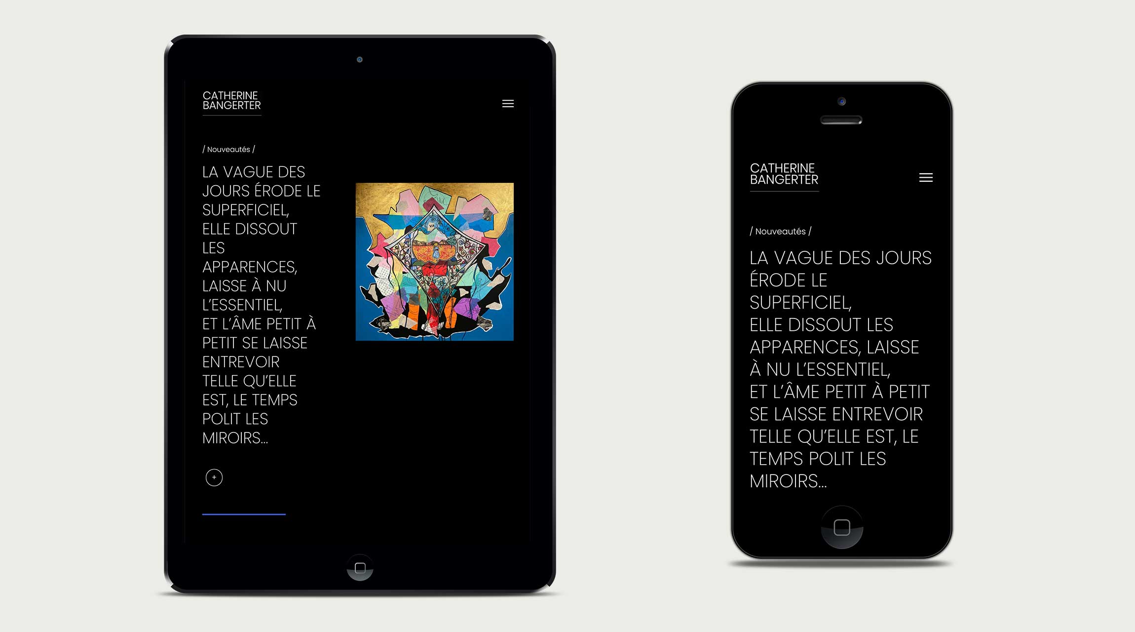 Site Internet Catherine Bangerter, artiste à Genève