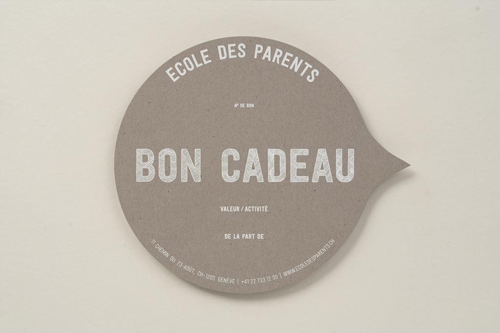 Bon cadeau pour l'école des parents